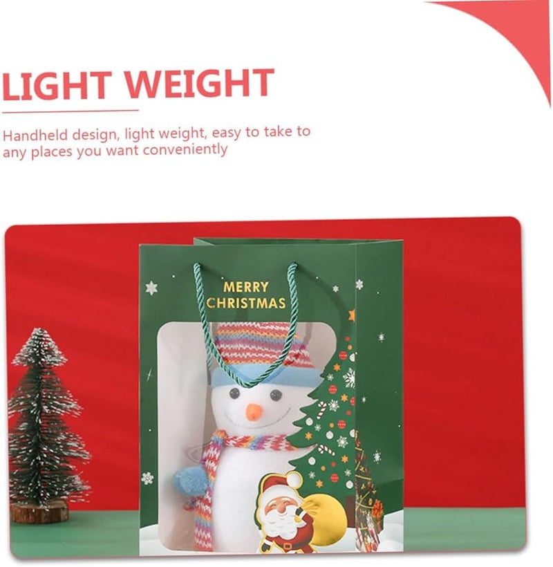 Santa Bags 2 Pack Lightweight Christmas Candy Storage Pouches Red Green Designs - Image 3